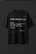 PromptingReality.exe – Late Night Scrolling – Black Graphic T-Shirt