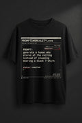 PromptingReality.exe – Stares At The Ceiling – Black Graphic T-Shirt