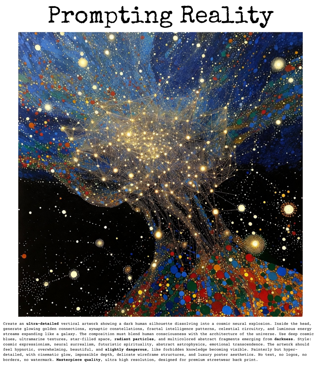 Prompting Reality — Cosmic Neural Explosion Tee