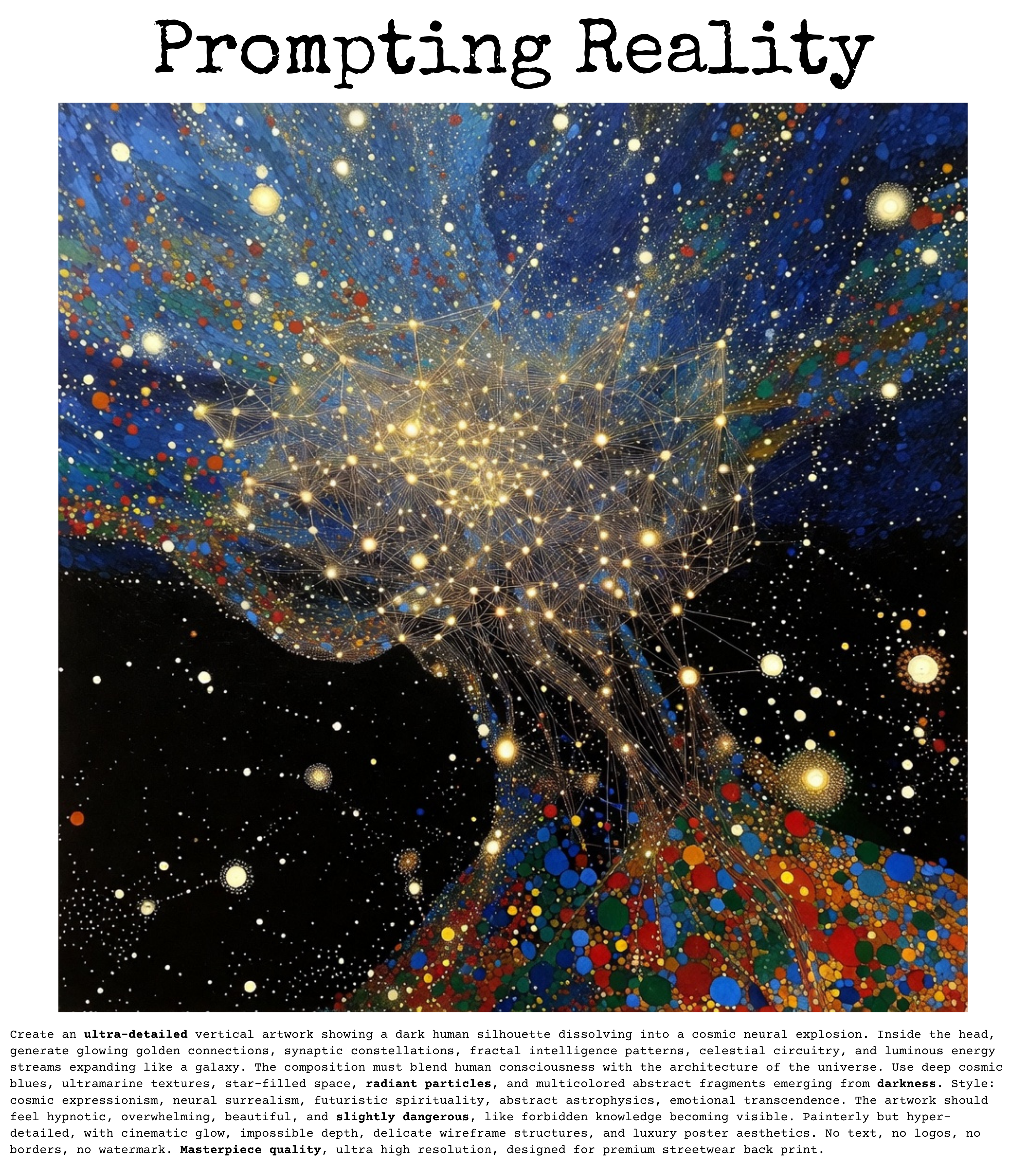 Prompting Reality — Cosmic Neural Explosion Tee
