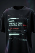 PromptingReality.exe — “Pretending To Be Okay” Black Graphic T-Shirt